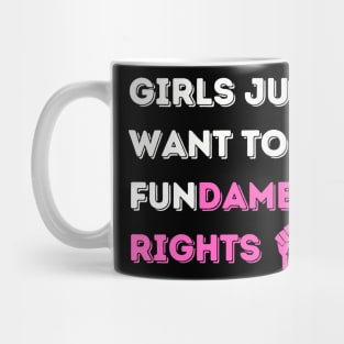 Girls' Fundamental Rights T-Shirt - Inspiring Message, Activist Fashion, Great for Equality Marches, Thoughtful Birthday Gift Mug